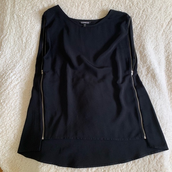 Express Tops - Women’s Blouse - Zipper Detail